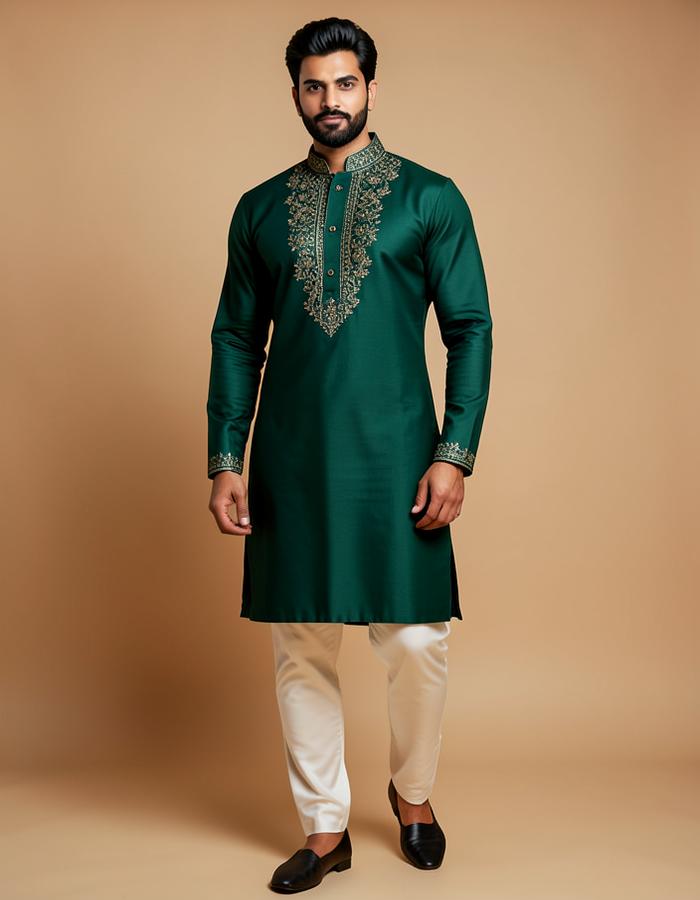 Classic Green Kurta Set