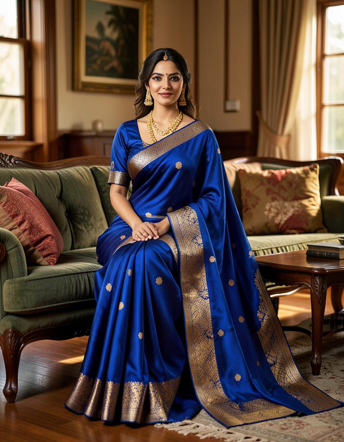 Midnight Blue Kanjeevaram